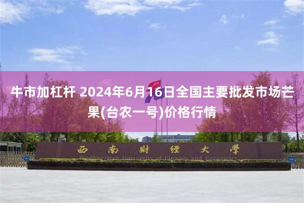 牛市加杠杆 2024年6月16日全国主要批发市场芒果(台农一号)价格行情