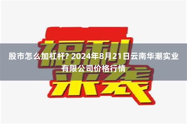 股市怎么加杠杆? 2024年8月21日云南华潮实业有限公司价格行情