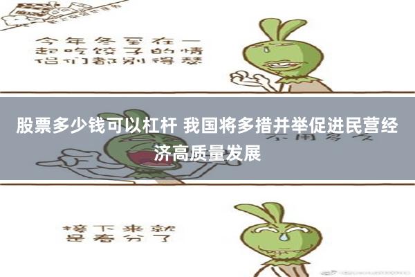 股票多少钱可以杠杆 我国将多措并举促进民营经济高质量发展