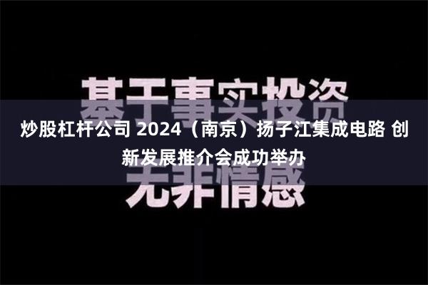 炒股杠杆公司 2024（南京）扬子江集成电路 创新发展推介会成功举办