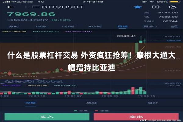 什么是股票杠杆交易 外资疯狂抢筹！摩根大通大幅增持比亚迪